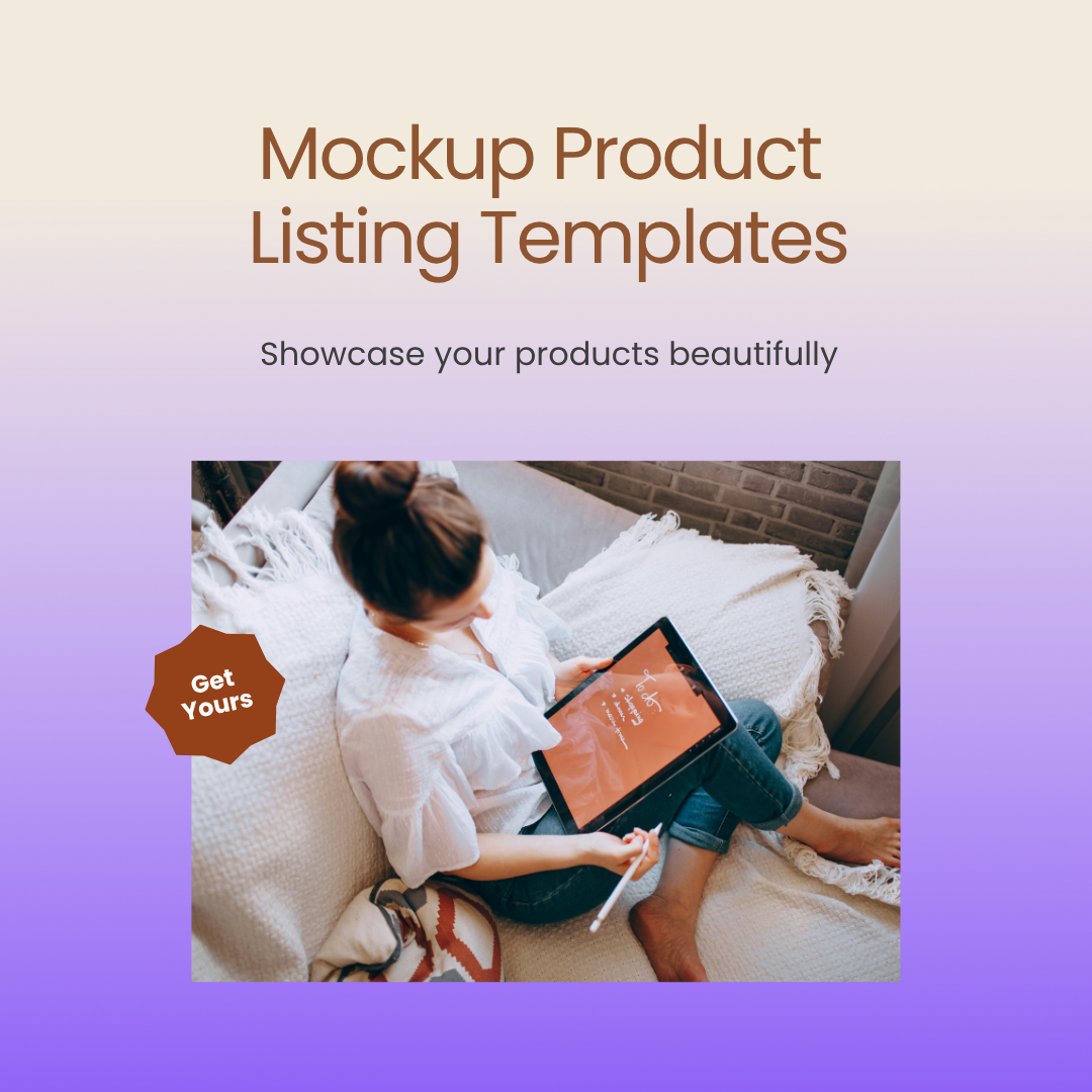 Mockup product listing templates