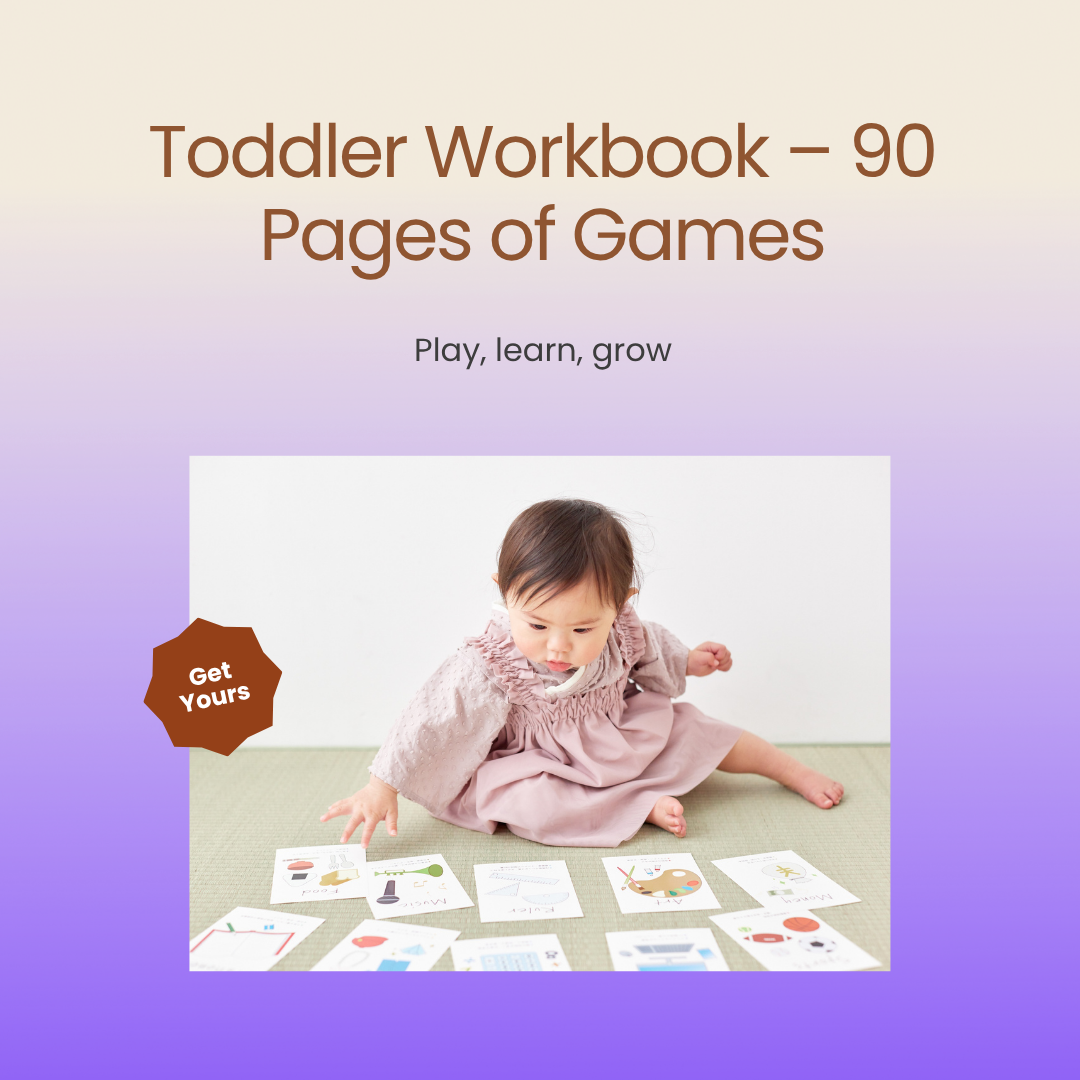 Toddler workbook 90 pages of games