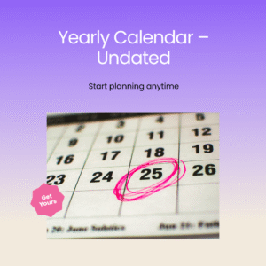 Yearly calendar undated